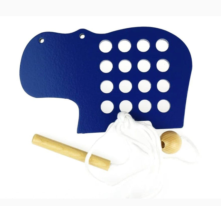 Eleganter Hippo Wooden Lacing Animals