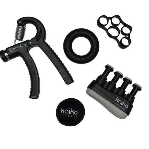 Kaiko Wholesale Fidget Hand Grip Set - 5 piece Exerciser & Fidgeting Sensory Kit