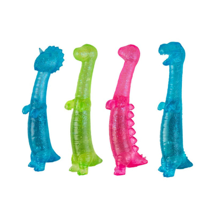 MDI Fidget Pink Smoosho's Super Glow-in-the-dark Stretchy Dino