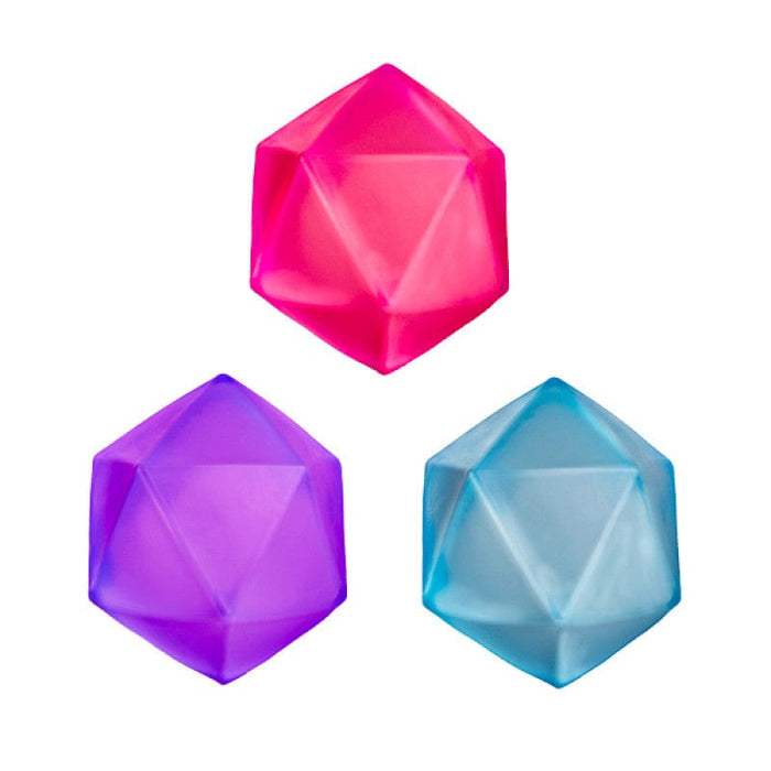 MDI Fidget Polyhedron / Pink Smoosho Super Squeeze Polyhedron/Polyhedron Glow In The Dark