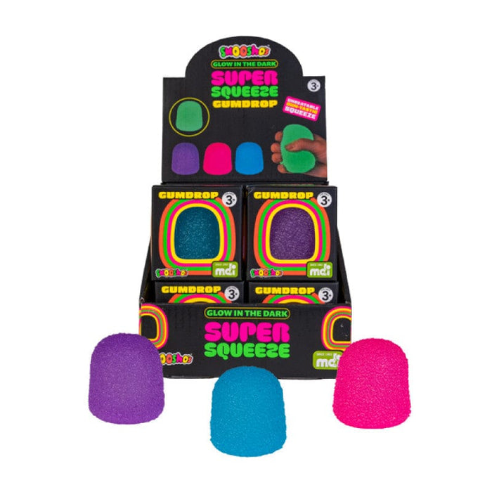 MDI Fidget Smoosho's Super Squeeze Glow-in-the-dark Gumdrop