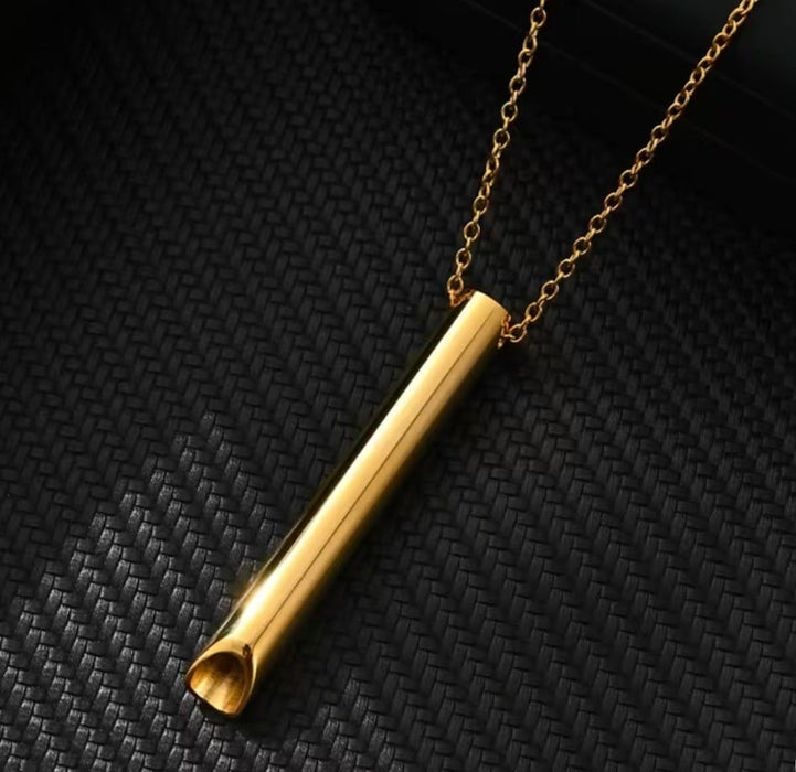 Shein jewellery Gold Breathing Tool Necklace