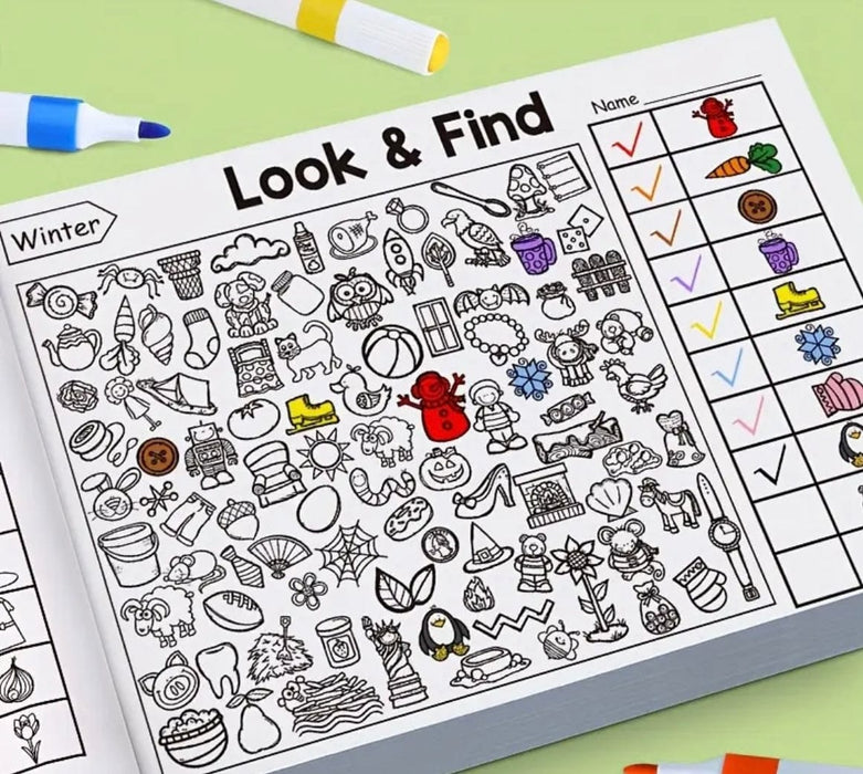 Temu Book Look and Find Colouring Activity Book-Shapes & Colours