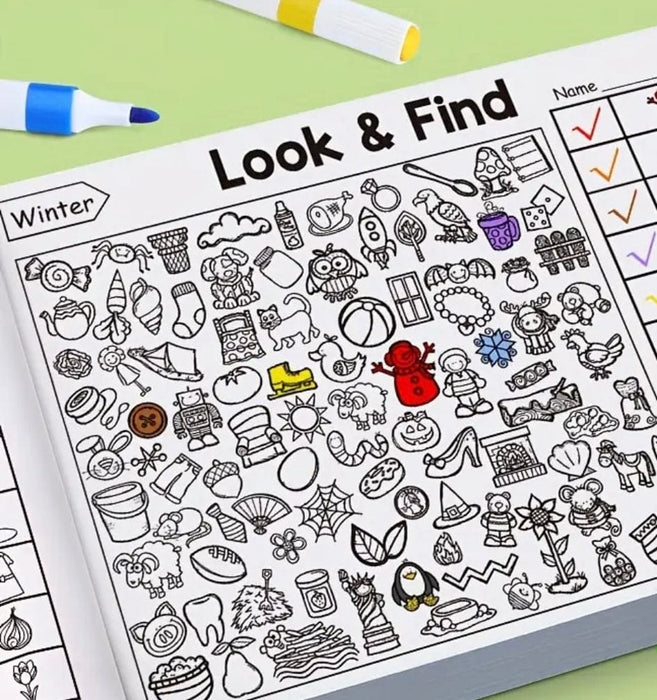 Temu Book Look and Find Colouring Activity Book-Shapes & Colours