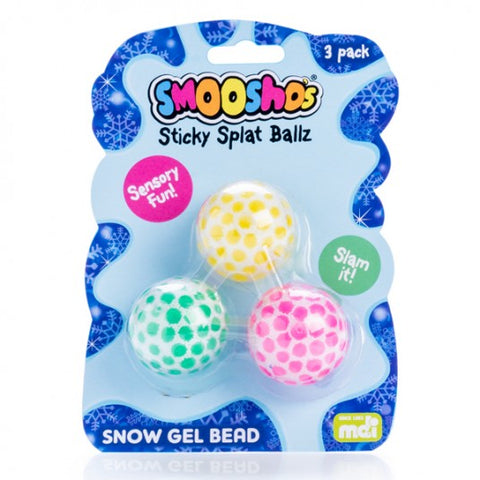 Smoosho's Snow Gel Bead Sticky Splat Ballz - Set of 3