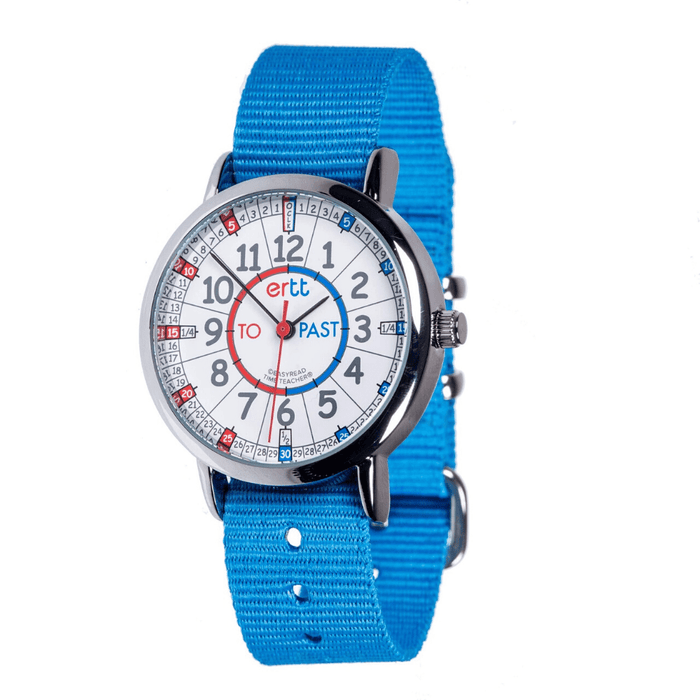 EasyRead Easy Read Clock Red/Blue Face with Bright Blue Strap EasyRead Watch